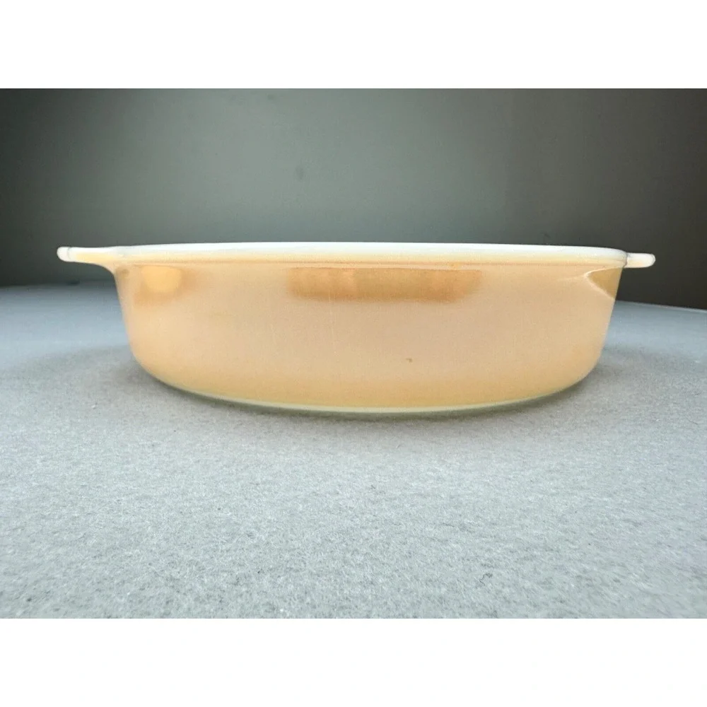 Set of 2 Vintage Fire King Iridescent Peach Lustre 8